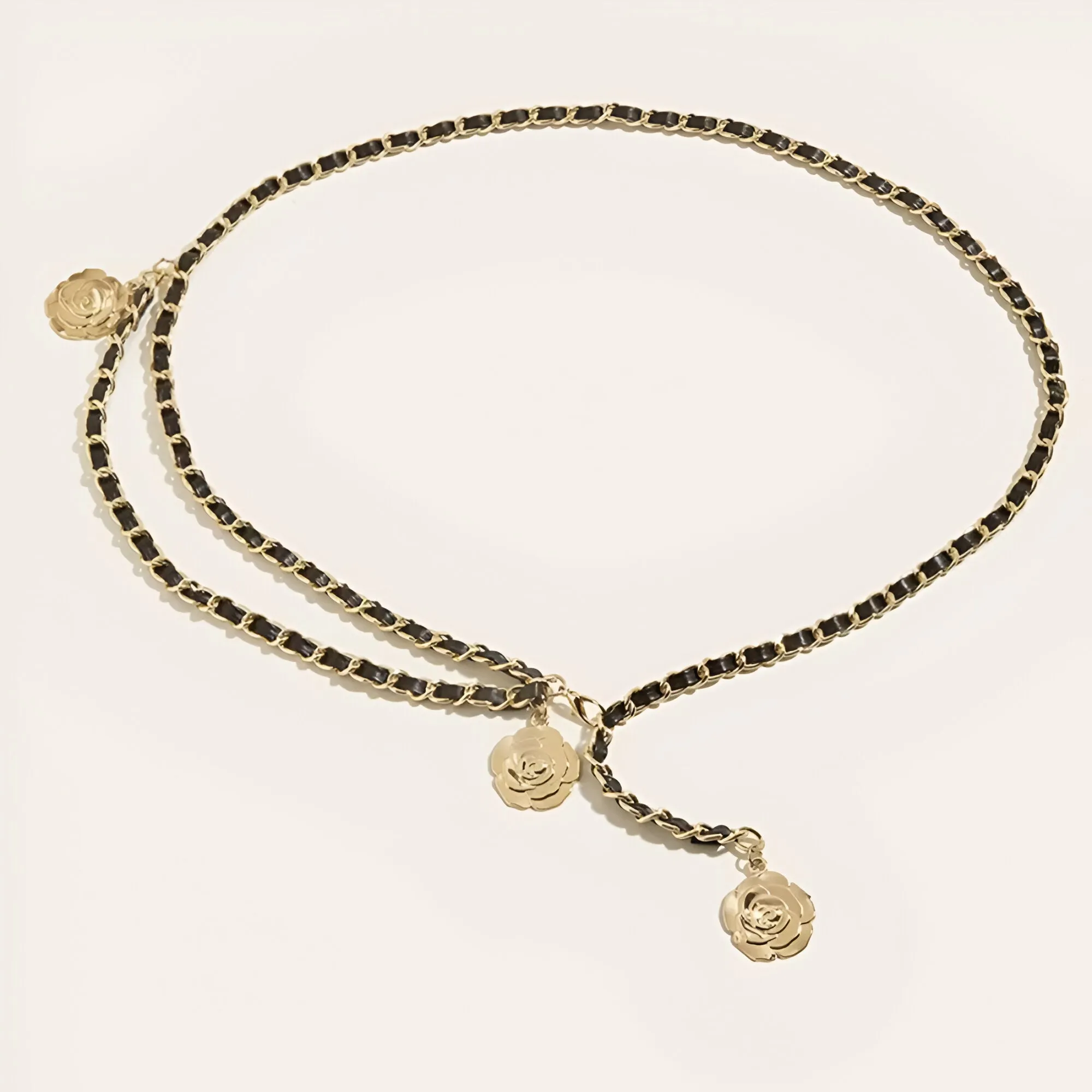 Adjustable Metal Waist Chain Belt for Dresses and Coats