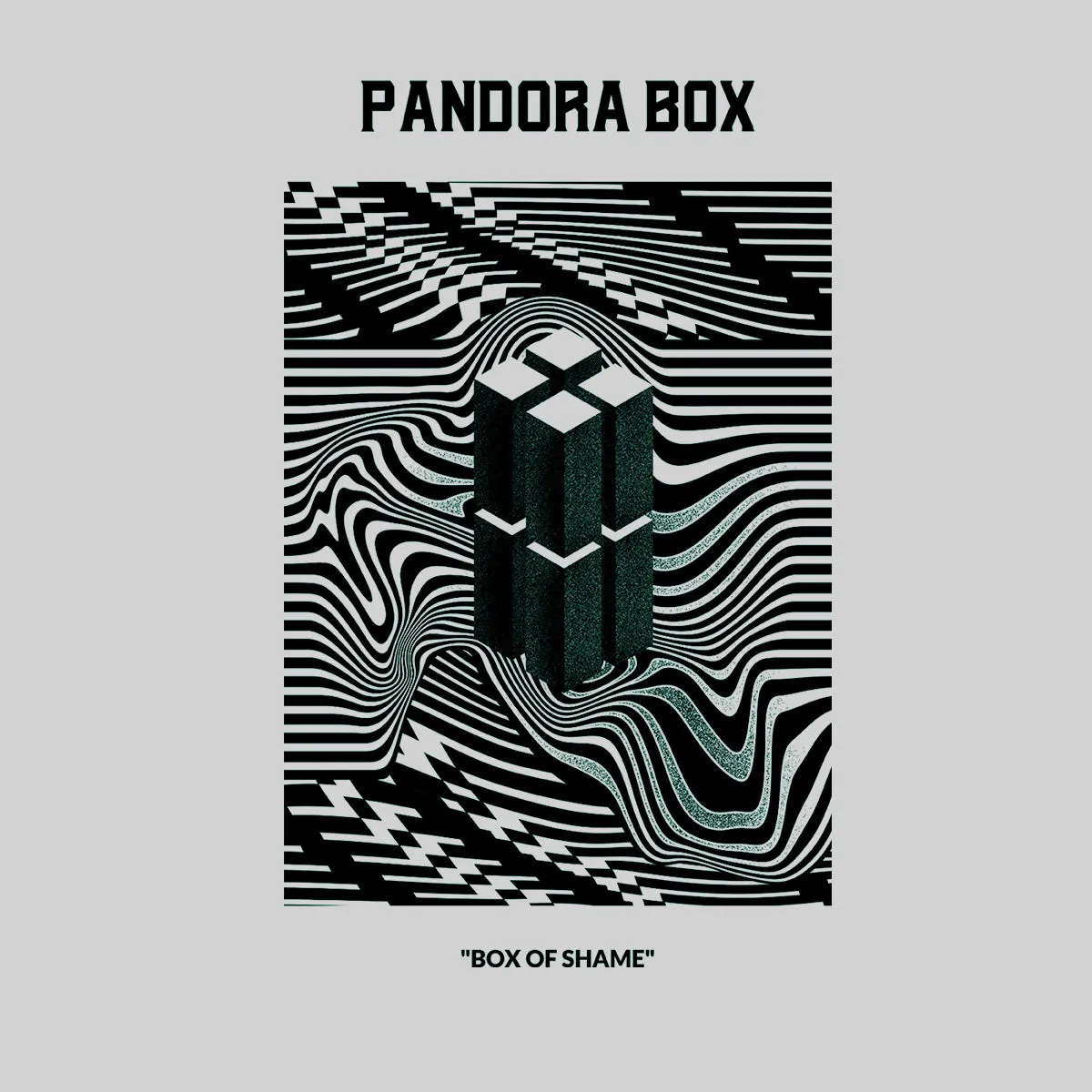 Pandora Box Abstract Box Of Shame Crew Neck T-shirt