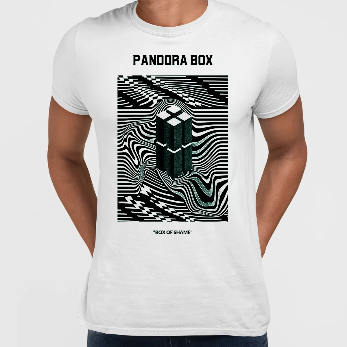 Pandora Box Abstract Box Of Shame Crew Neck T-shirt