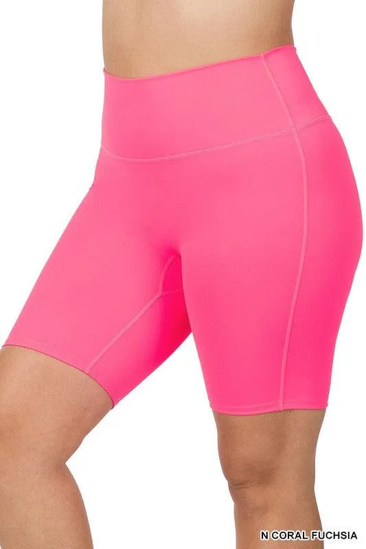 Plus Size Athletic High Rise Biker Shorts